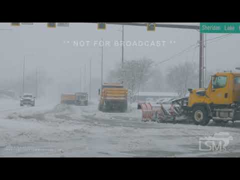 04-04-2023 Rapid City, SD - Heavy Snow, Desolate downtown, large snow removal operations