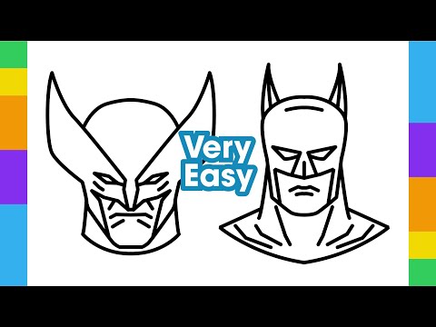 Wolverine X Batman Coloring  |  Coloring and Drawing Wolverine X Batman