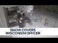 Snow drops on Wisconsin police officer: 'I'm the snowman' | FOX6 News Milwaukee