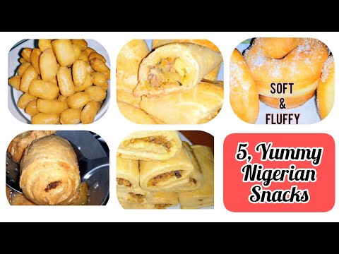 5 Nigerian Snacks step by step || Nigerian food Nigerian recipe