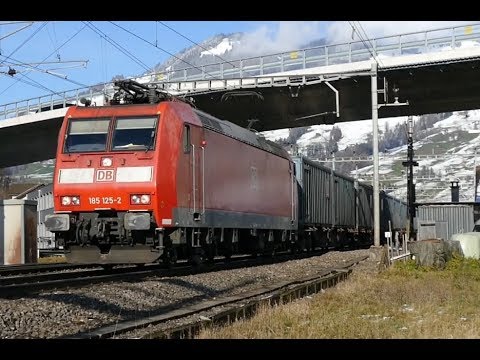 Züge auf der Gotthardbahn-Winter 2017-Schwyz Seewernstrasse