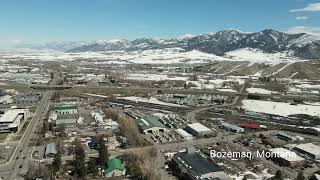 Bozeman Montana Aerial Tour in April of 2023