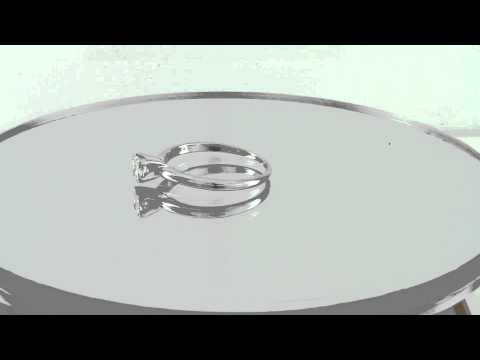 Estate 0.33CT Princess Cut Diamond 14K Gold Solitaire Engagement Ring Certified