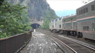 preview picture of video 'Railfanning Harpers Ferry, WV 6/21/2014 Train 2 - Amtrak's Capitol Limited'