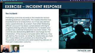 Cyber security table top exercise.