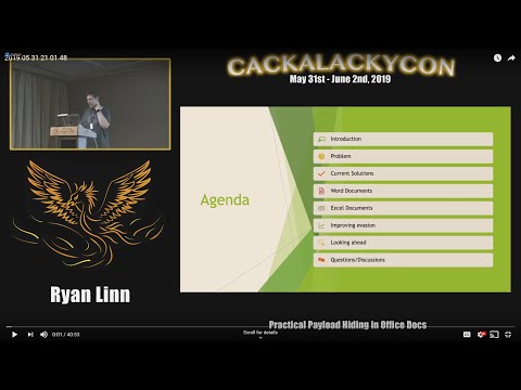 CackalackyCon1 - Ryan Linn - Practical Payload Hiding in Office Docs