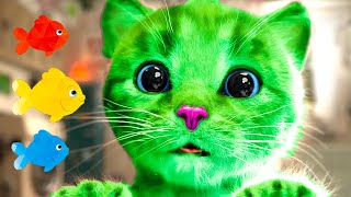 GREEN CAT LITTLE KITTEN ADVENTURE GAME - MY CUTE CAT AND SPECIAL LONG ADVENTURE JOURNEY