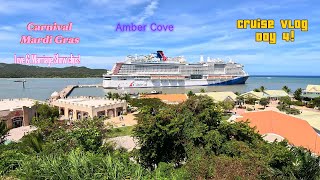 Carnival Mardi Gras Cruise Vlog day 4, Amber Cove, February 18th, 2025! Bolt Rollercoaster!