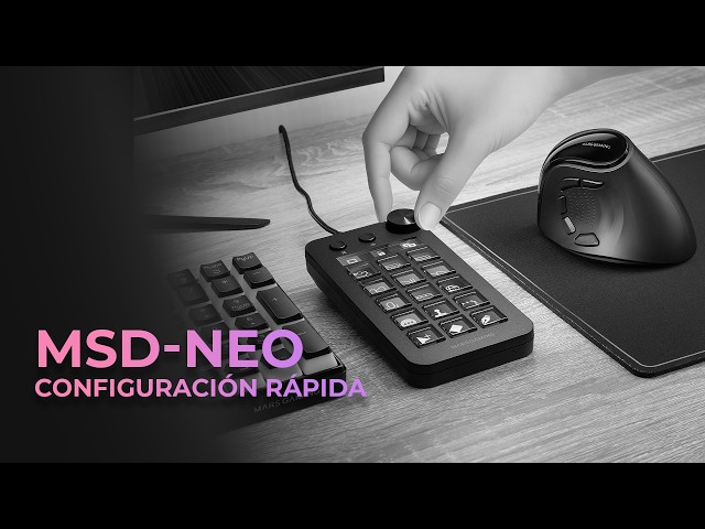 Console de contrôle Mars Gaming MSD-neo 15 touches, molette LCD et double bouton, Windows et macOS 10.15+, blanc video