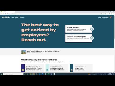 Handshake tutorial for students and alumni