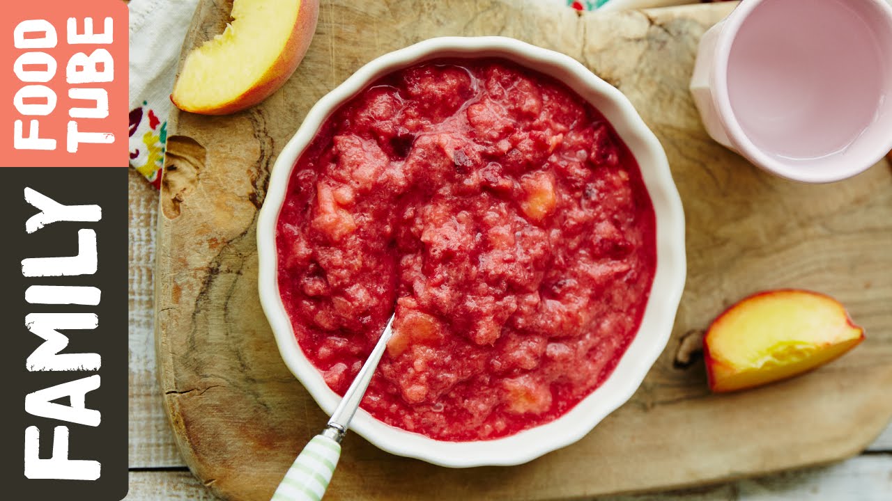 Beetroot, peach & coconut puree: Michela Chiappa