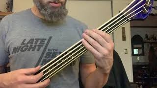 Video thumbnail for DeArmond / Guild Ashbory Fretless Mini Bass made by Fender - intonation and low E pitch issues. by Dylan McGee Jones