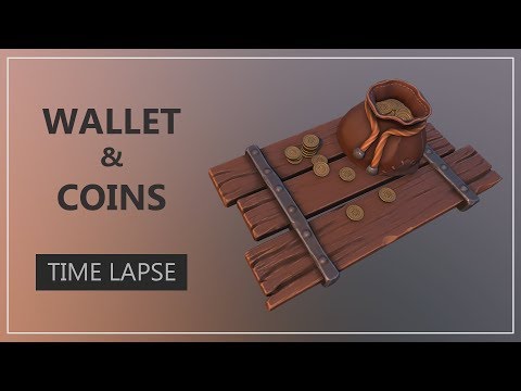 MAYA/ZBRUSH/SUBSTANCE PAINTER/Wallet & Coins/Time Lapse