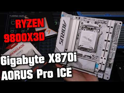Gigabyte X870i AORUS Pro ICE 🤔 VRM &amp; PCB Breakdown! RYZEN 9800X3D &amp; Kingston FURY Renegade DDR5-8000