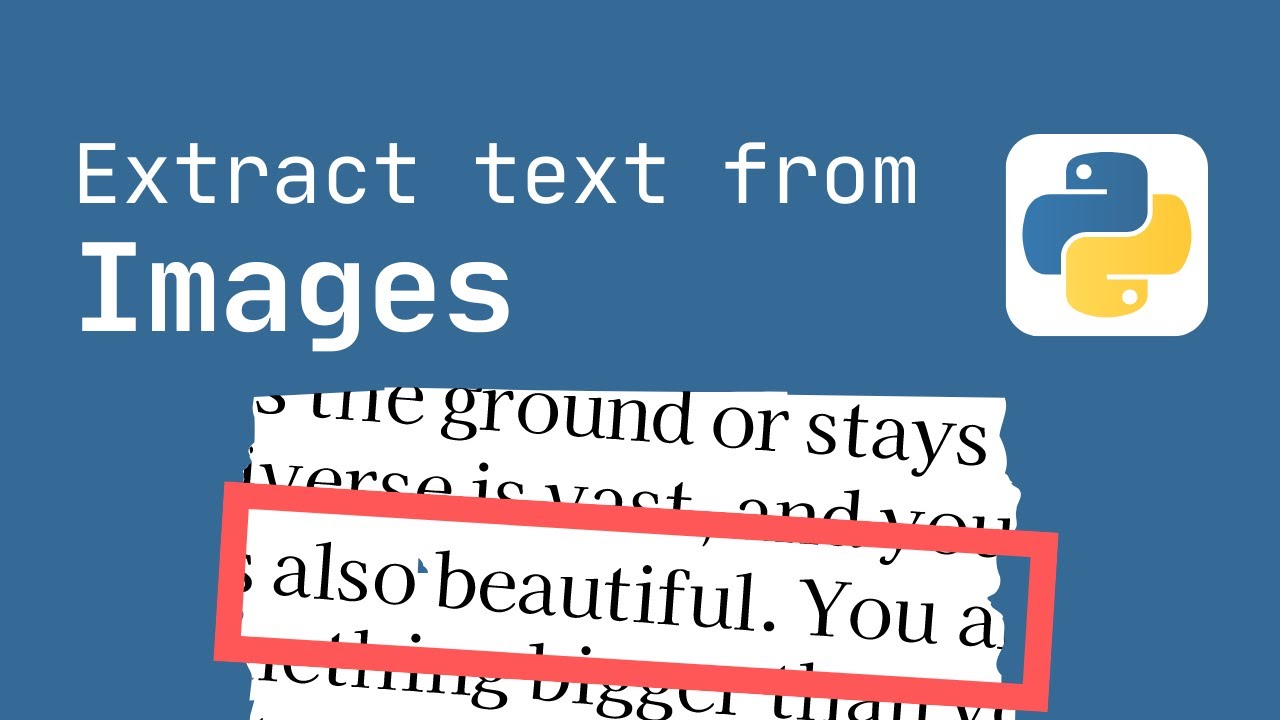 Extract Text from Any Image with Python 3.10 Tutorial (Fast & Easy)