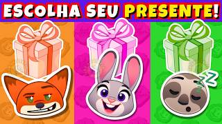 🐰🦊🏙️ ESCOLHA SEU PRESENTE ZOOTOPIA 🐰🦊 Jogo das Escolhas 🔊 #dinoquiztopia #zootopia #quiz