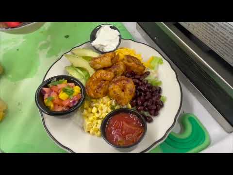 What's Cooking? Shrimp Taco Salad with Mango Pico de Gallo