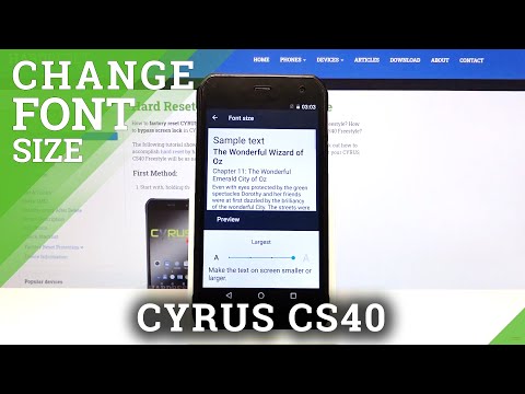 Font Size - CYRUS CS40 & Display Customization