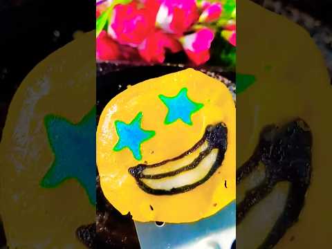 Emoji pancake art challenge #shorts#challenge #subscribe #support