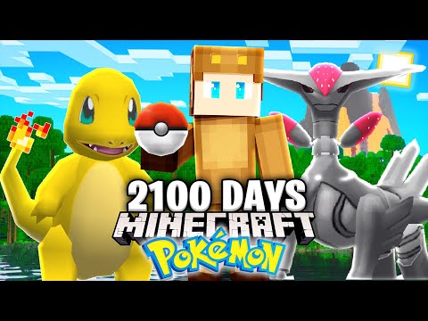 INSANE: Moose survives 2100 days in Minecraft Pokemon!
