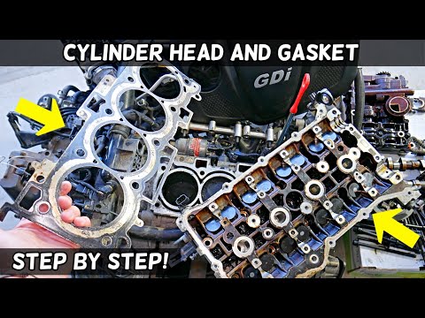 HYUNDAI KIA 2.4 GDI CYLINDER HEAD REPLACEMENT REMOVAL, HEAD GASKET REPLACEMENT