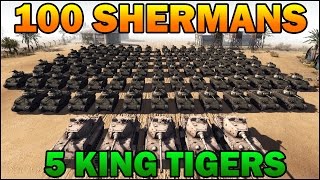 Men of War Assault Squad 2 - 100 SHERMANS vs 5 KING TIGERS - Editor Scenario #5