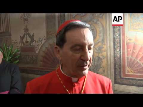 New cardinals greet worshipers after Pope elevates six