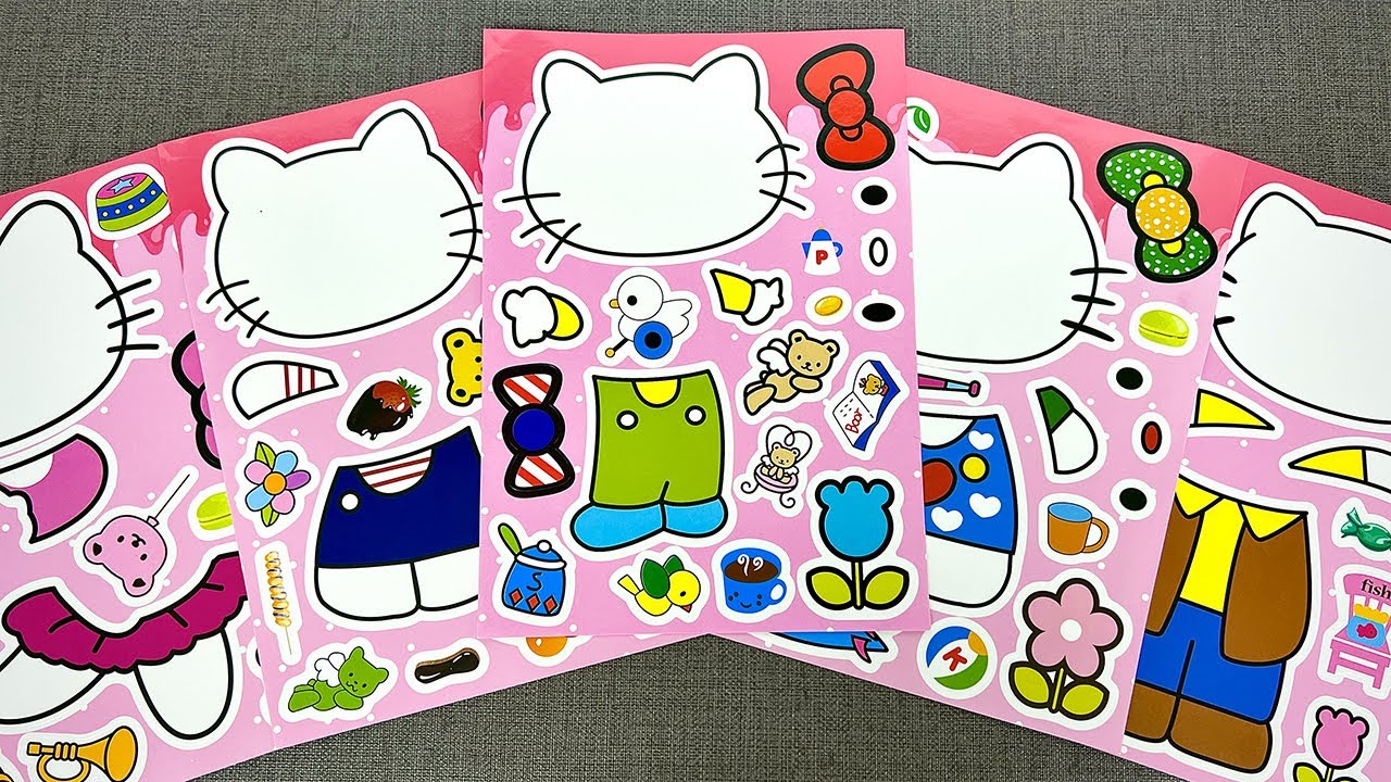 [🐱paper diy🐱] Hello Kitty Sticker Book 🌸 Kuromi My Melody Cinnamoroll | Paper DIY ASMR