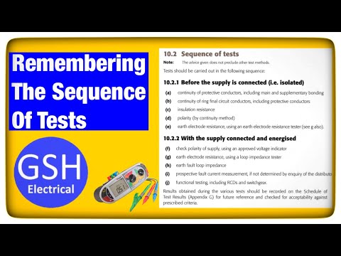 What is the Sequence of Tests According to BS 7671 🤔 - This Trick Will Help you Remember