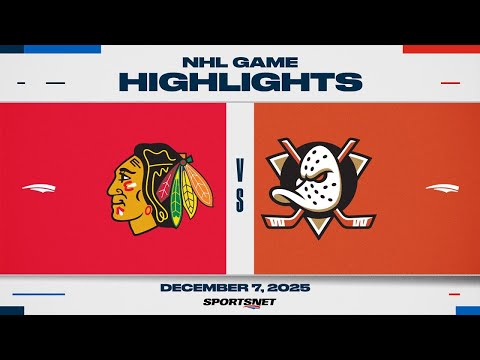 NHL Highlights | Blackhawks vs. Ducks - December 7, 2025