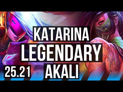 KATARINA vs AKALI (MID) | 14/0/2, 8 solo kills, Legendary | EUW Diamond | 25.21