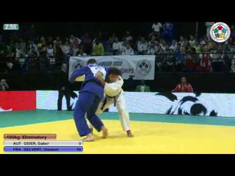 Judo U20 WM 2011: -100kg GEIER, Gabor (AUT) - DELVERT, Clement (FRA)