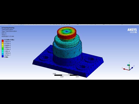 Analysis footstep bearing in ansys workbench