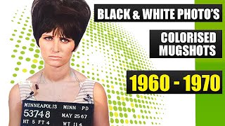 Vintage Colorized Crime Mugshots - 1960 - 1970's