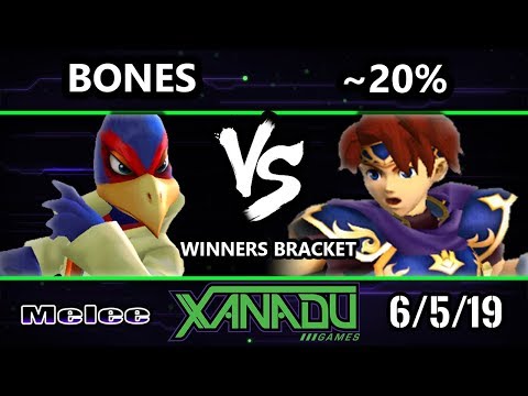 S@X 305 SSBM - Bones (Falco) Vs. ~20% (Roy) - Smash Melee Winners 2