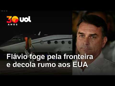 Flávio Bolsonaro foge do Brasil pela Argentina; avião seguiu do Equador para os EUA