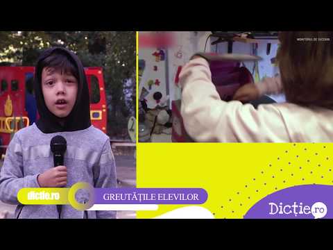 ERIC RAUTA: Cât cântărește ghiozdanul unui copil de clasa a IV-a - Școala TV Dicție.ro