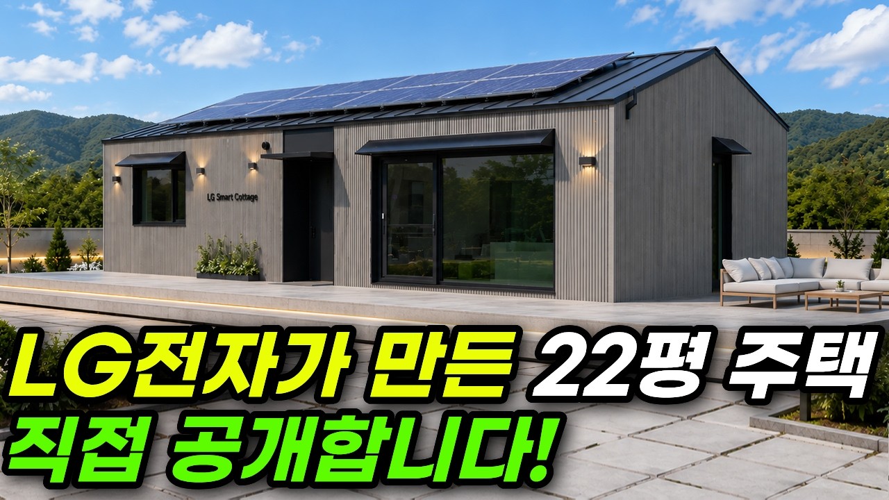 태양광까지 달린 LG전자가 만든 22평 주택 공개! 대기업이 집을 만들면 생기는 일 #집 #주택 #이동식주택 #소형주택 #모듈러 #전원주택 #LG전자 #LG #삼성 #삼성전자