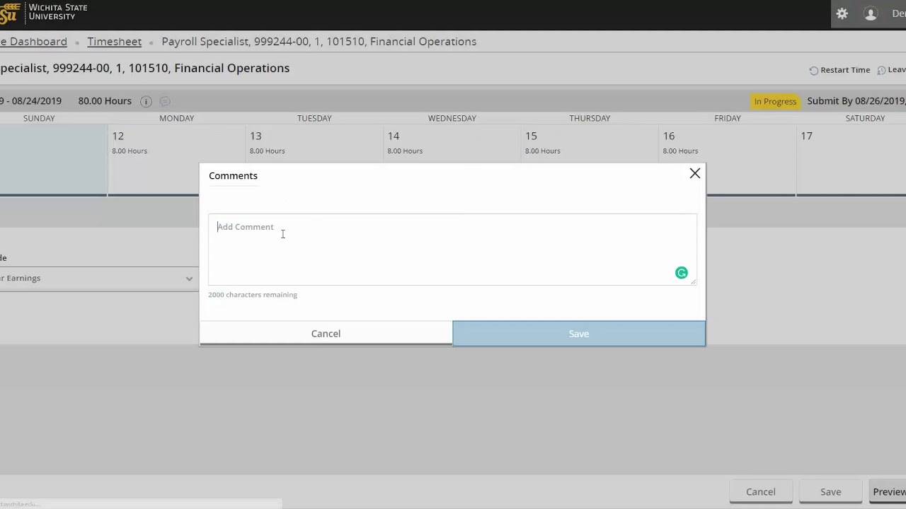 Web Time Entry on a Schedule