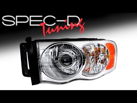 SPECDTUNING DEMO VIDEO: 2002-2005 DODGE RAM PROJECTOR HEADLIGHTS