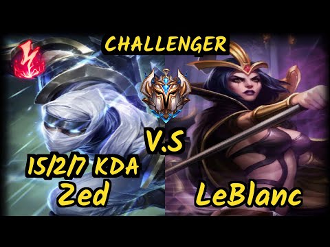 KBM Dynquedo (ZED) vs LEBLANC - 15/2/7 KDA MID CHALLENGER GAMEPLAY - BR