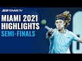 Sinner and Bautista Agut Rematch; Hurkacz and Rublev Clash | Miami 2021 Semi-Final Highlights