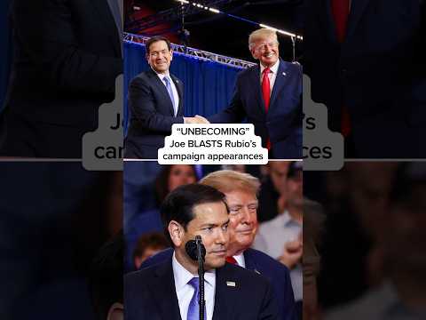'UNBECOMING': Joe BLASTS Rubio's campaign appearances