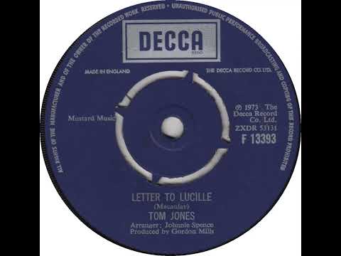 UK New Entry 1973 (78) Tom Jones - Letter To Lucille