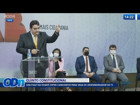 OAB PiauiÌ faz debate entre candidatos para vaga de Desembargador do TJ 13 10 2021