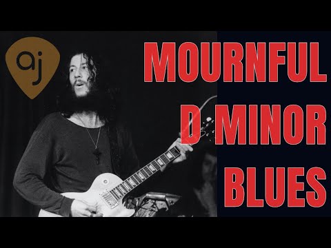 Mournful Minor Blues Jam Track In D | Guitar Backing Track (42.6 BPM)