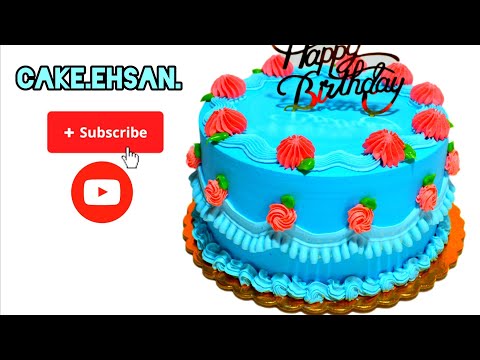 Beautiful and wonderful cake idea with blue theme and image#cake