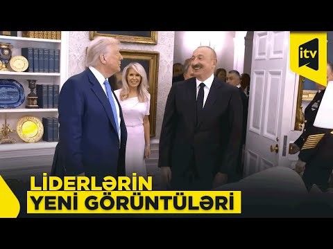 ABŞ və Azərbaycan liderlərinin görüşündən və imzalanmadan yeni görüntülər