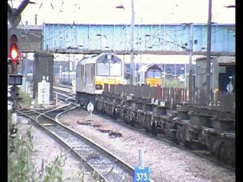 92009 & 92019 Double head the 4E32 @ Peterborough