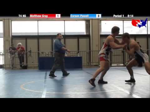 Matthew Gray vs. Carson Powell at 2013 Junior Nationals - FILA - GR